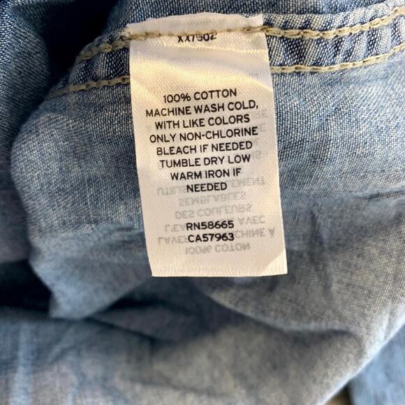 BP.Alex Costa Women's Collared Denim Button Down Shirt Long Sleeve Blue Size S - Picture 4 of 5